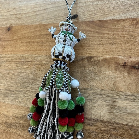Mackenzie Childs beaded snowman tassel - Picture 5 of 5